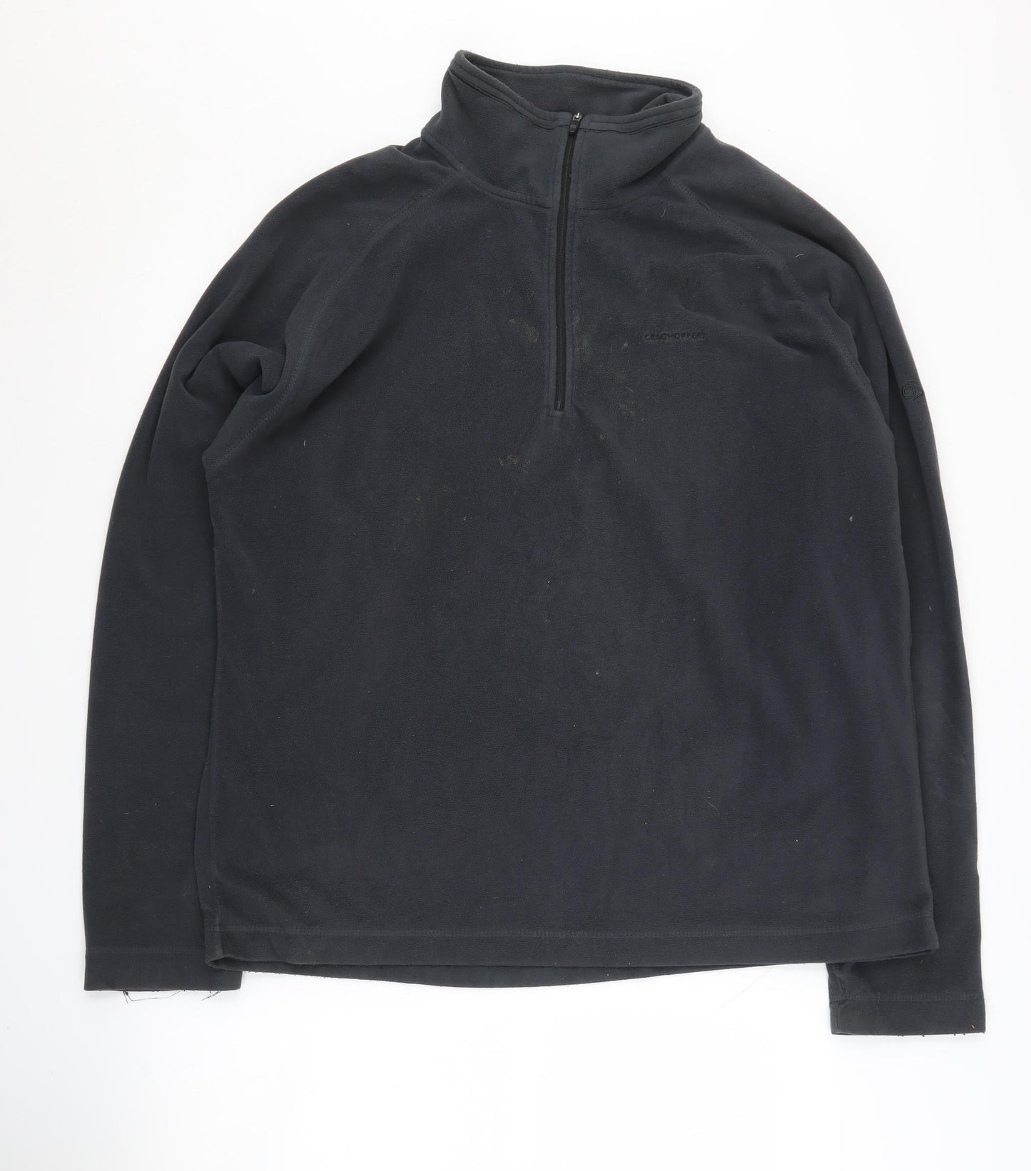 Mens UK Size XL Craghoppers Black 1/4 Zip Sweatshirt