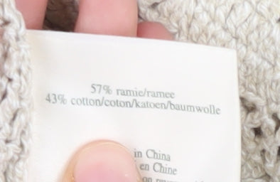 Laura Ashley Beige Open-Knit Pullover Jumper, Size L