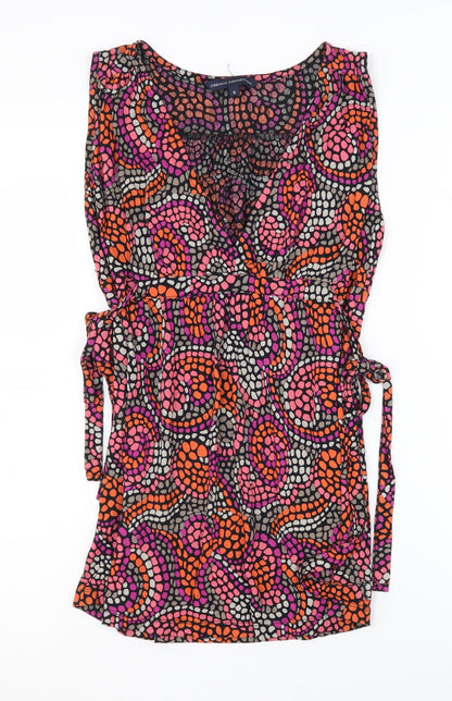 Womens UK Size S French Connection Multicoloured Tunic Blouse