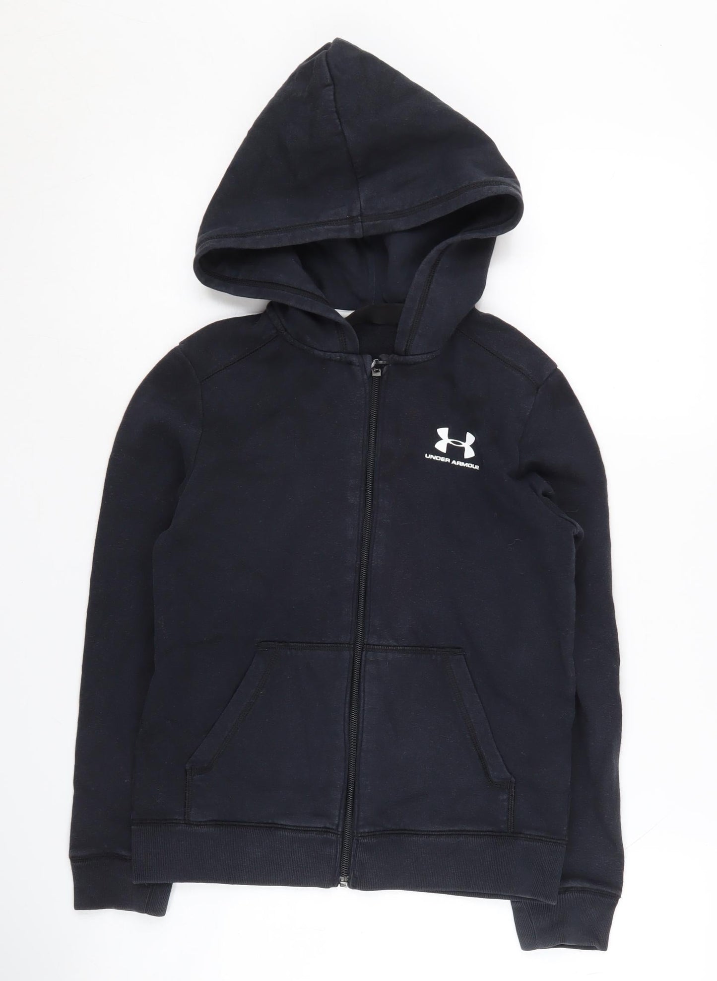 Under Armour Boys Black Full Zip Hoodie M