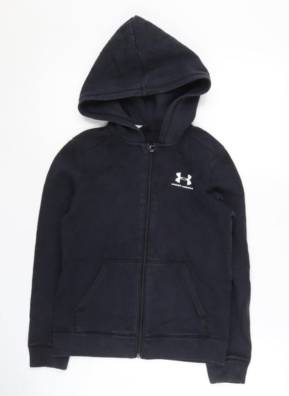 Under Armour Boys Black Full Zip Hoodie M