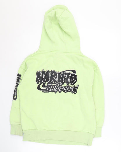 Naruto Boys Green Anime Hoodie, 9-10 Years, Graphic Print