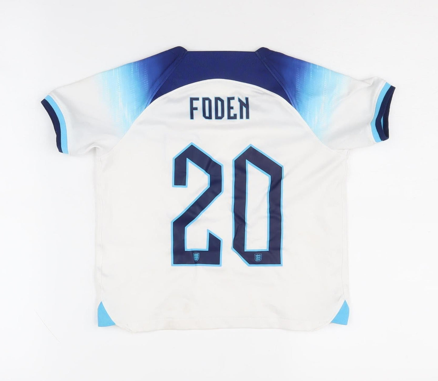 Nike Boys White & Blue Football Jersey XS