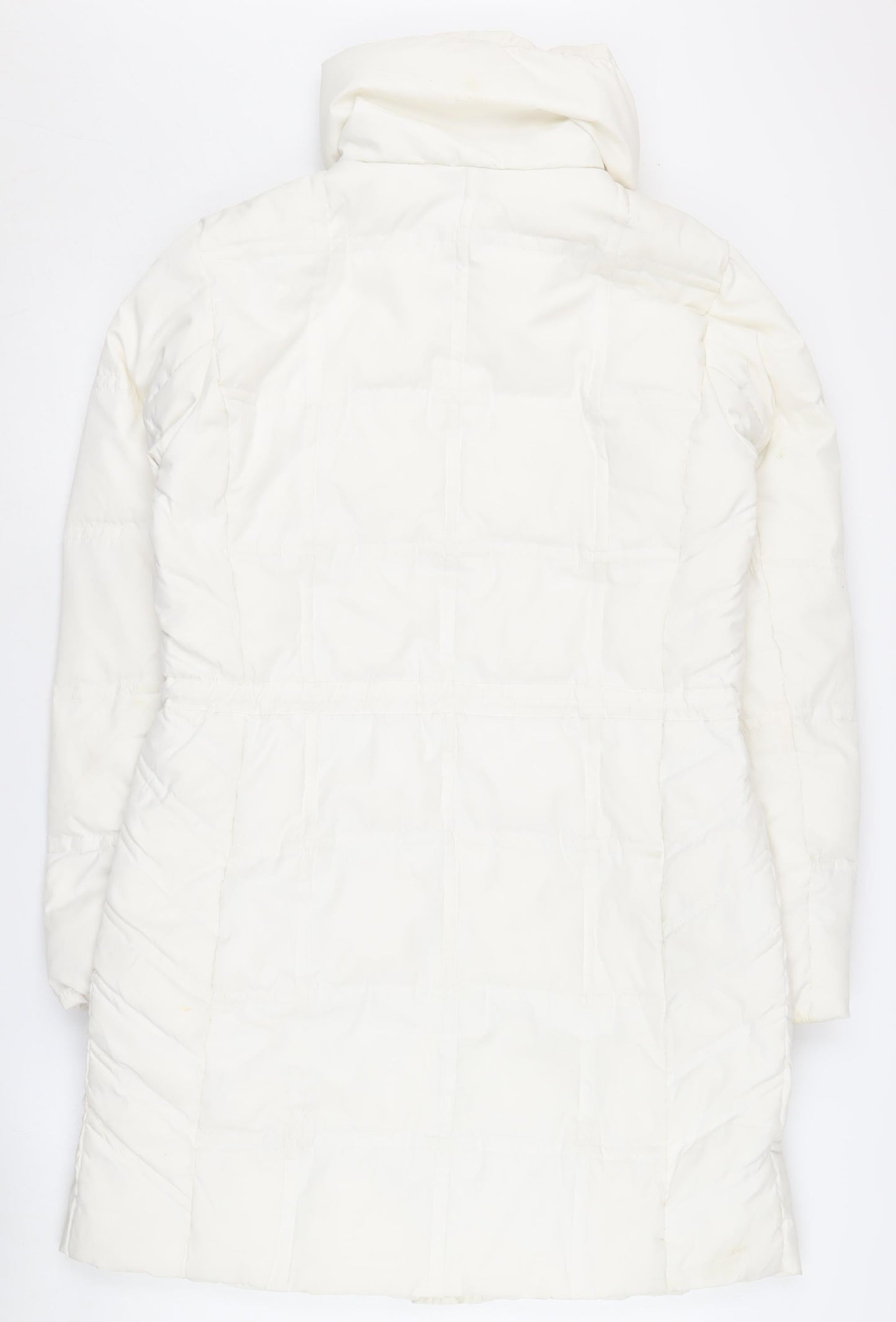Esprit Women's M White Puffer Jacket, Hooded, Winter