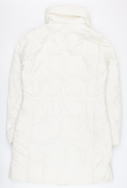 Esprit Women's M White Puffer Jacket, Hooded, Winter