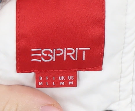 Esprit Women's M White Puffer Jacket, Hooded, Winter