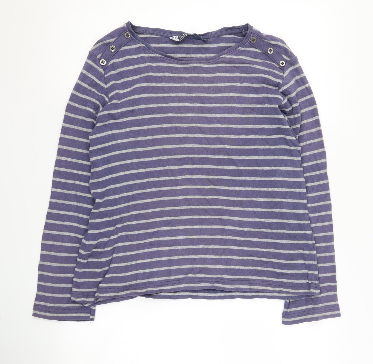 Womens UK Size M Isle Purple Basic T-Shirt