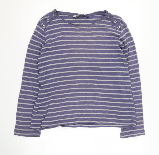 Womens UK Size M Isle Purple Basic T-Shirt