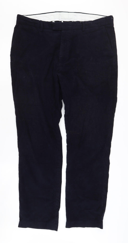 James Pringle Men's Black Corduroy Trousers 38W 31L