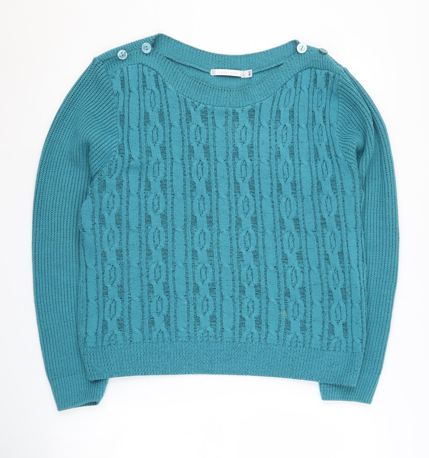 Womens UK Size M/L Lakeland Blue Pullover Jumper