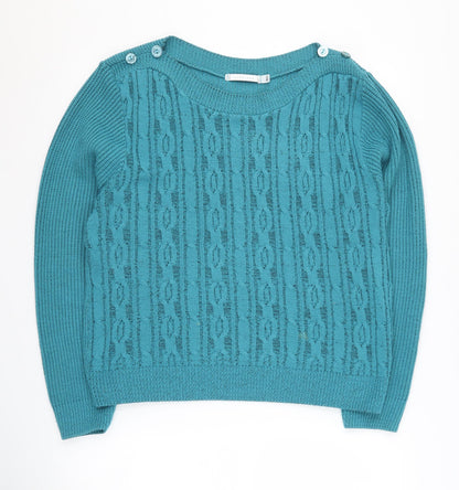 Womens UK Size M/L Lakeland Blue Pullover Jumper