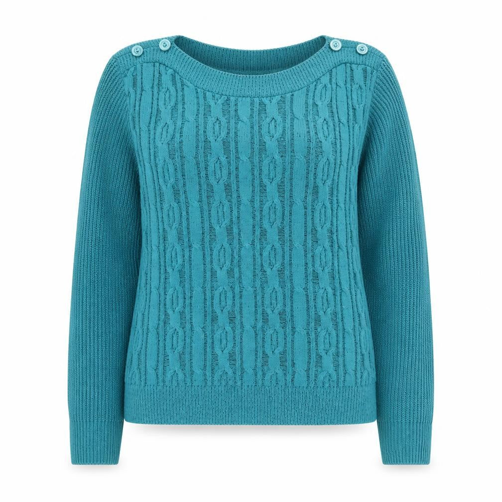 Womens UK Size M/L Lakeland Blue Pullover Jumper