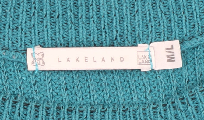 Womens UK Size M/L Lakeland Blue Pullover Jumper