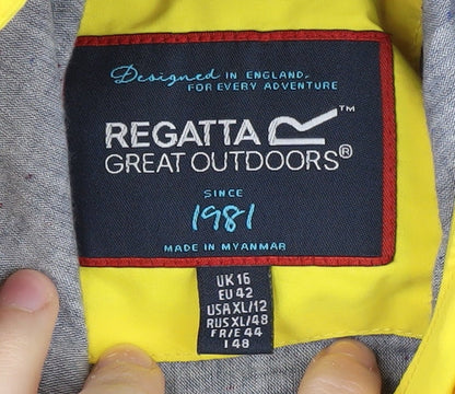Womens UK Size 16 Regatta Yellow Rain Coat