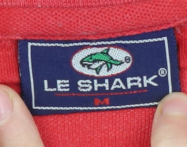 Le Shark Men's Red Polo, Medium, Polyester Blend