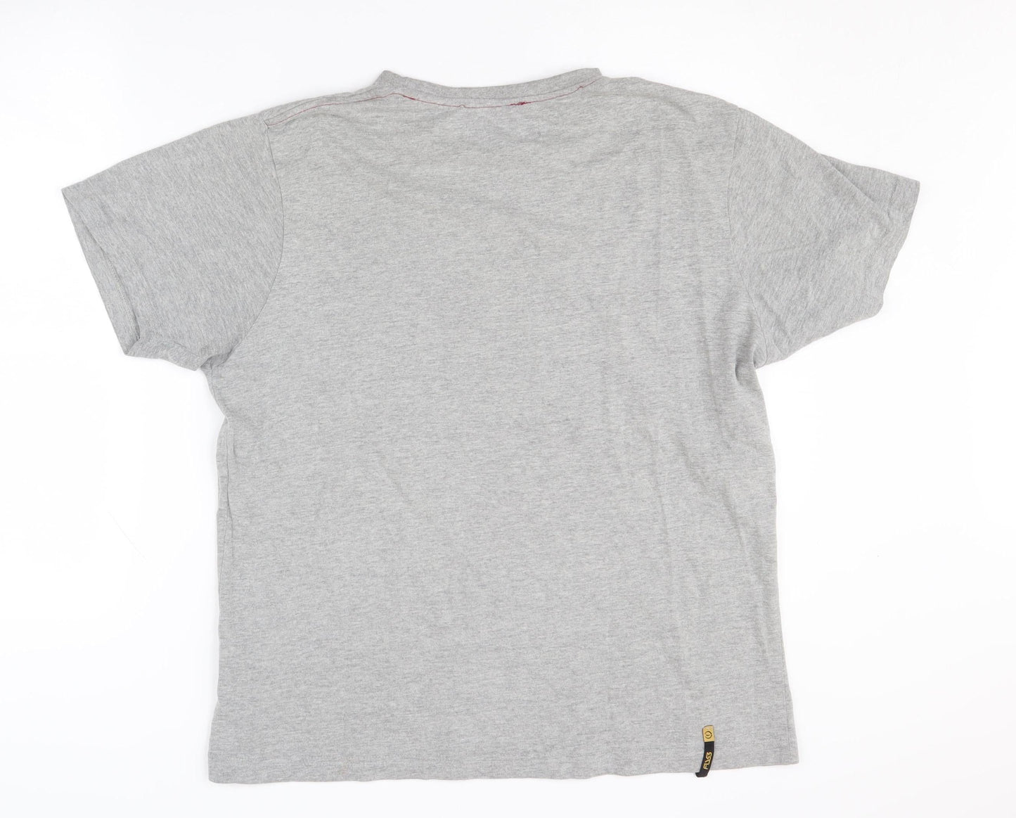 FLY53 Men's Grey Graphic Print T-Shirt L