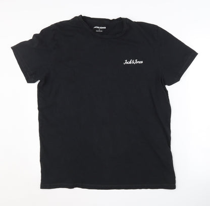 Mens UK Size XL JACK & JONES Black  T-Shirt