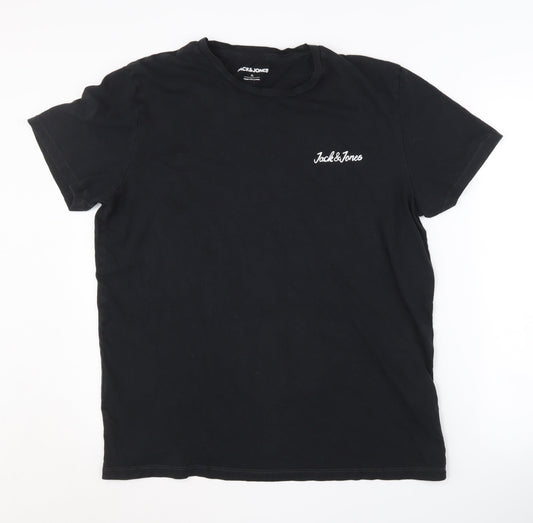 Mens UK Size XL JACK & JONES Black  T-Shirt