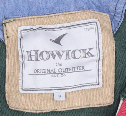 Howick Men’s Small Green Stripe Long Sleeve Polo