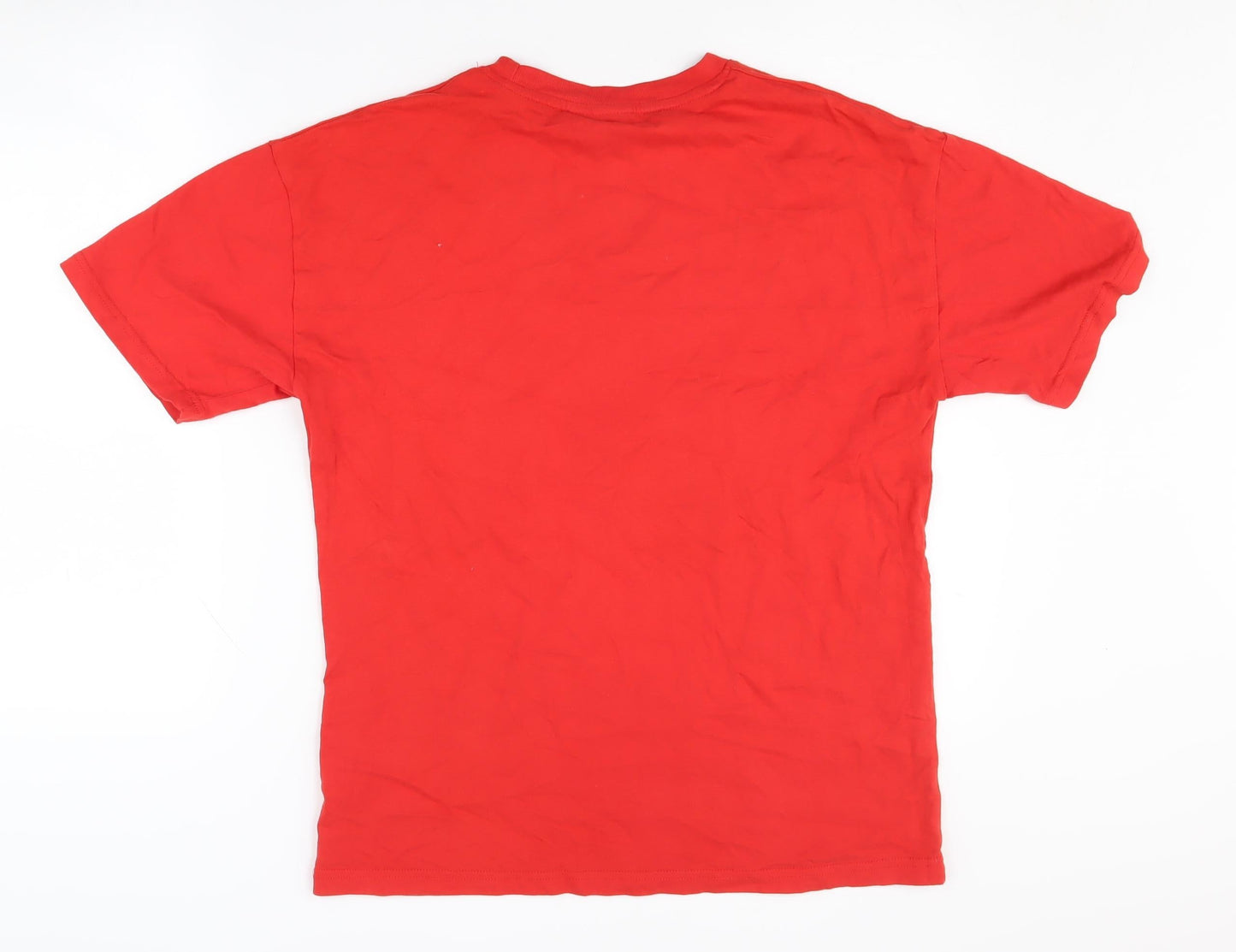 Unisex Adults UK Size XS Disney Red Basic T-Shirt