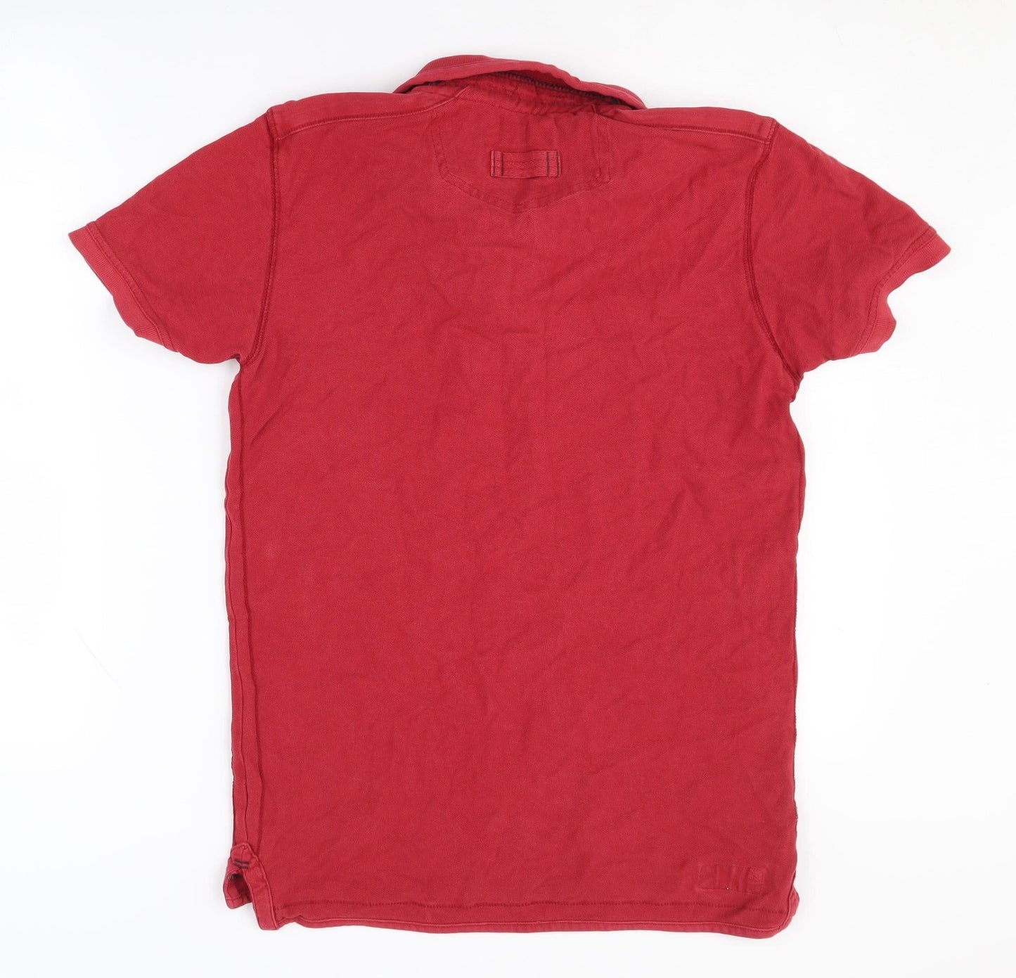 Fat Face Men's Red Cotton Polo Shirt Small