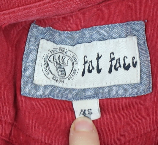 Fat Face Men's Red Cotton Polo Shirt Small