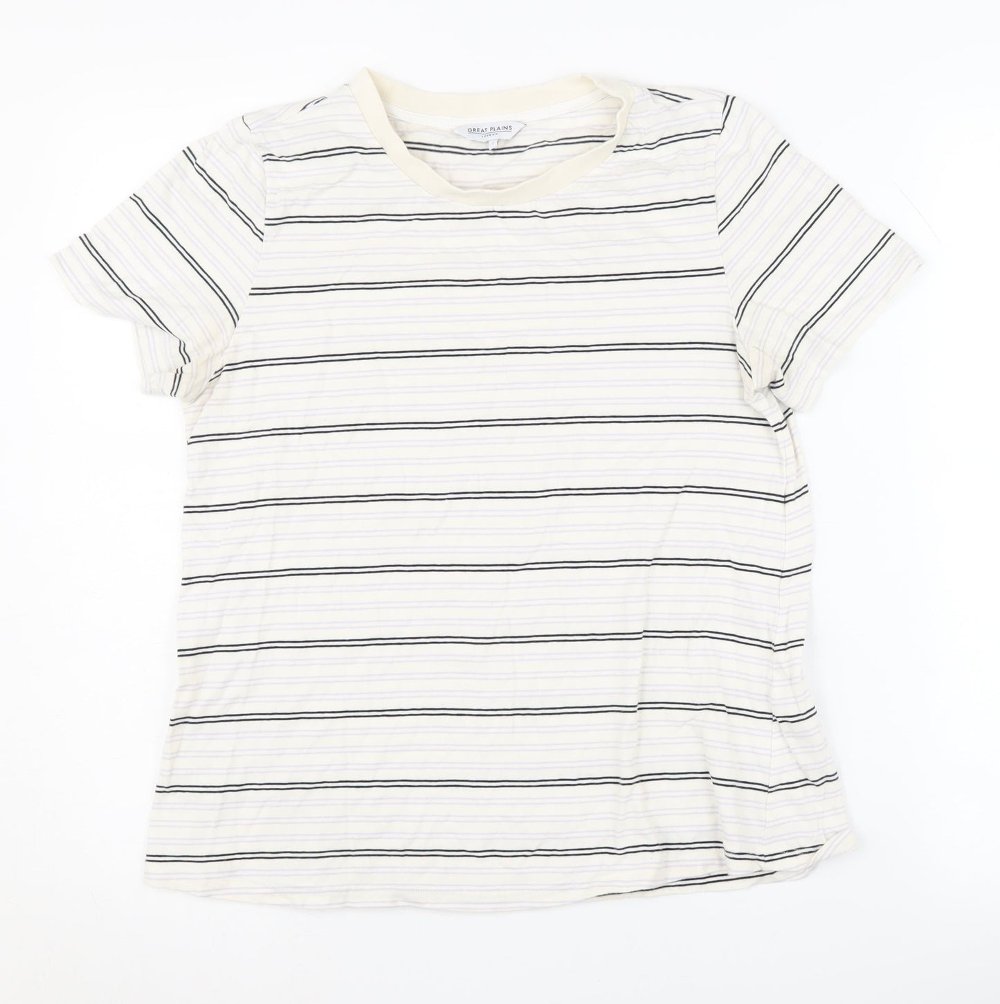 Womens UK Size S Great Plains Multicoloured Basic T-Shirt