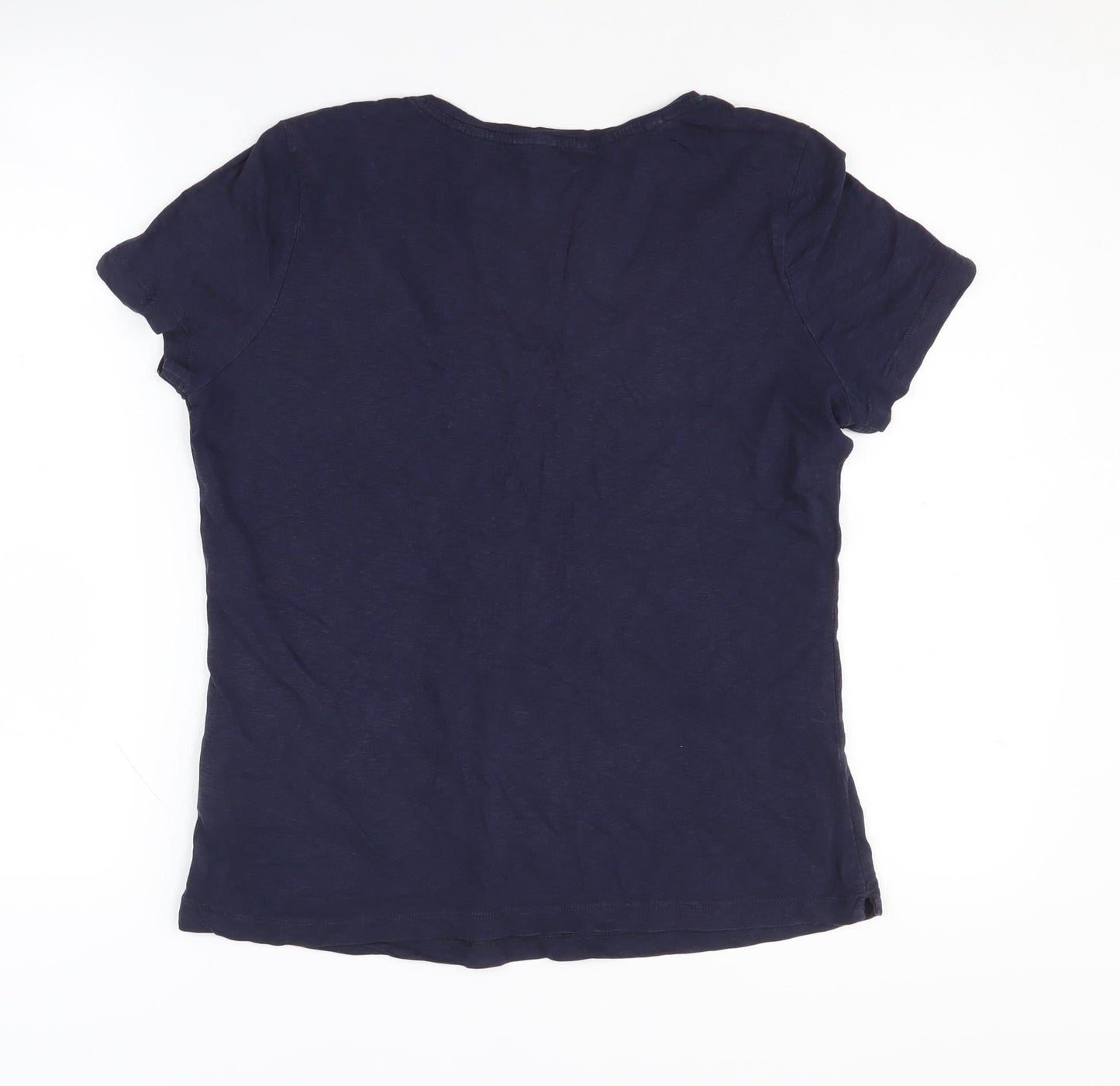 Womens UK Size 10 White Stuff Blue Basic T-Shirt