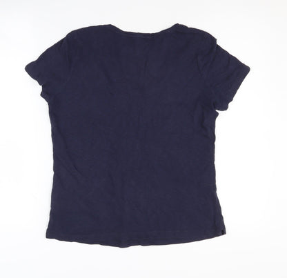 Womens UK Size 10 White Stuff Blue Basic T-Shirt
