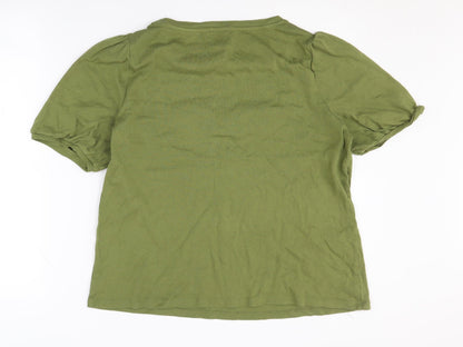 Anne Klein Women’s Green Crew Neck T-Shirt Large