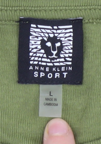 Anne Klein Women’s Green Crew Neck T-Shirt Large