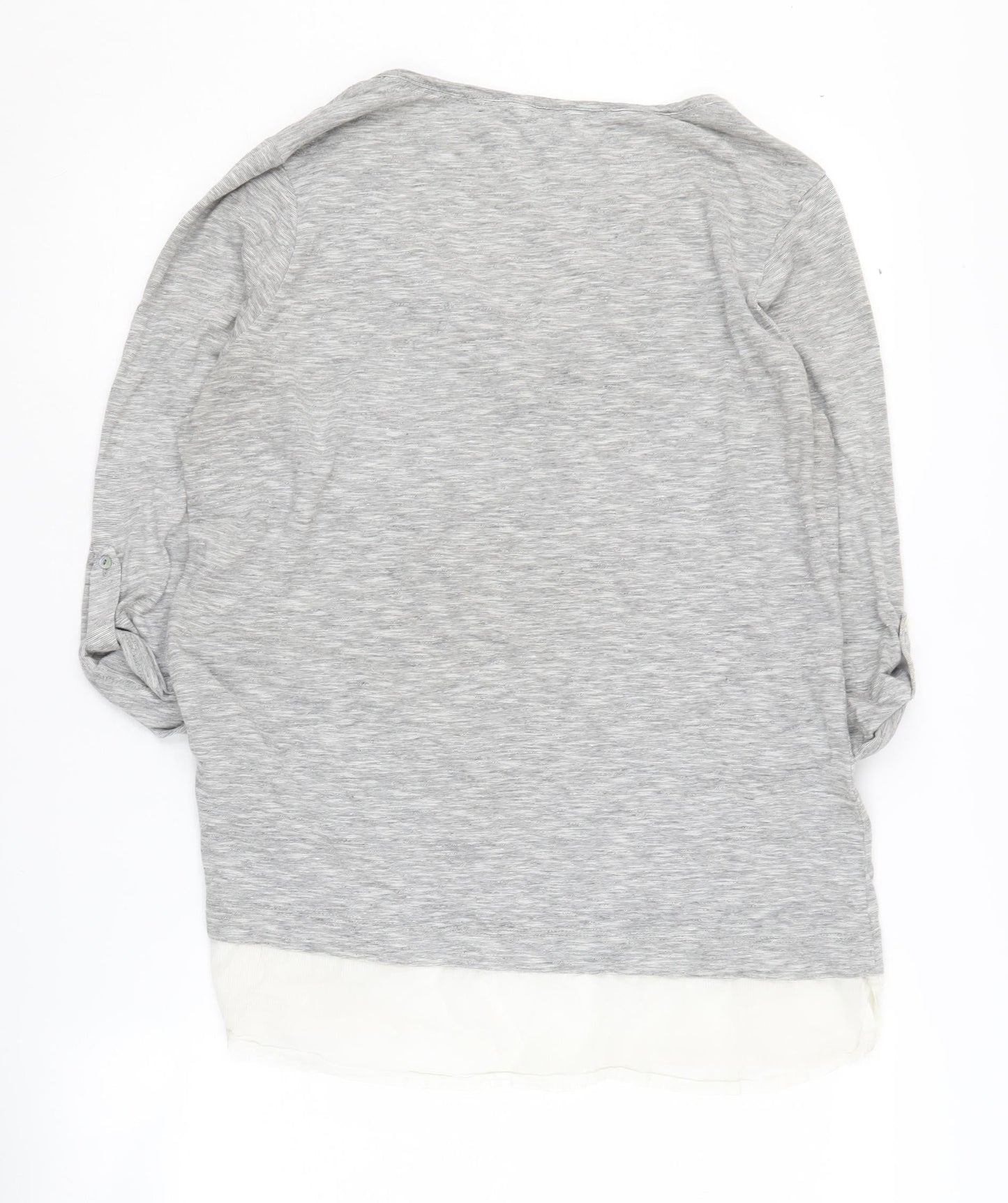 Womens UK Size 14 Fat Face Grey Henley Jumper