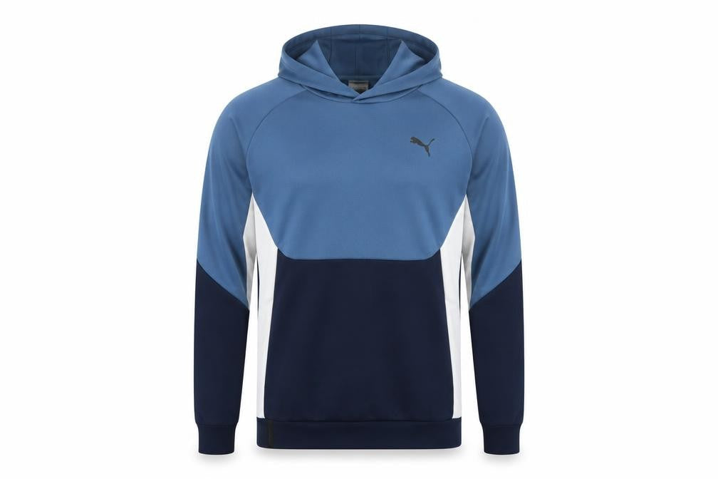 Mens UK Size M PUMA Blue Pullover Hoodie