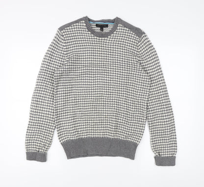 Banana Republic Men's Grey S Geometric Knit Pullover