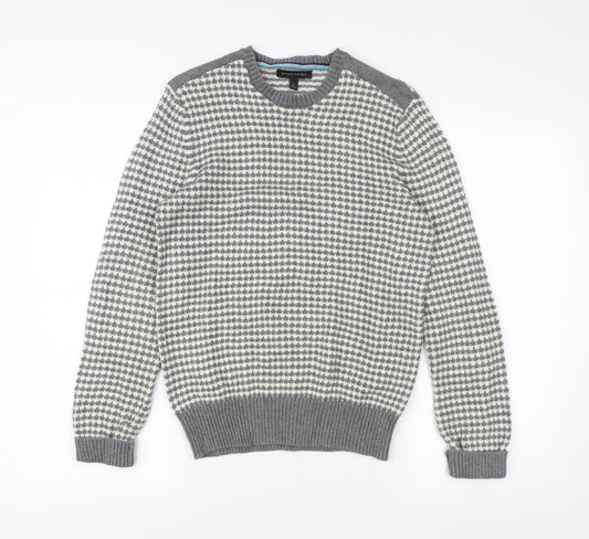 Banana Republic Men's Grey S Geometric Knit Pullover