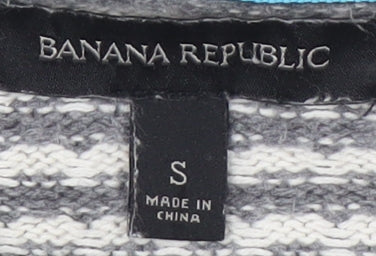 Banana Republic Men's Grey S Geometric Knit Pullover