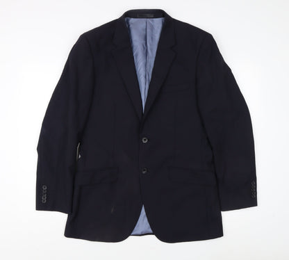 Mens UK Size 39 T.M.Lewin Regular Blue Suit Jacket