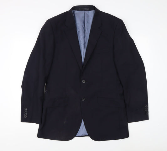 Mens UK Size 39 T.M.Lewin Regular Blue Suit Jacket