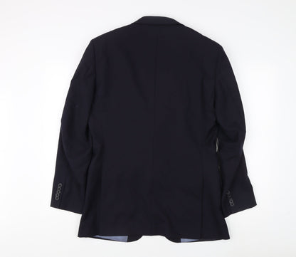 Mens UK Size 39 T.M.Lewin Regular Blue Suit Jacket