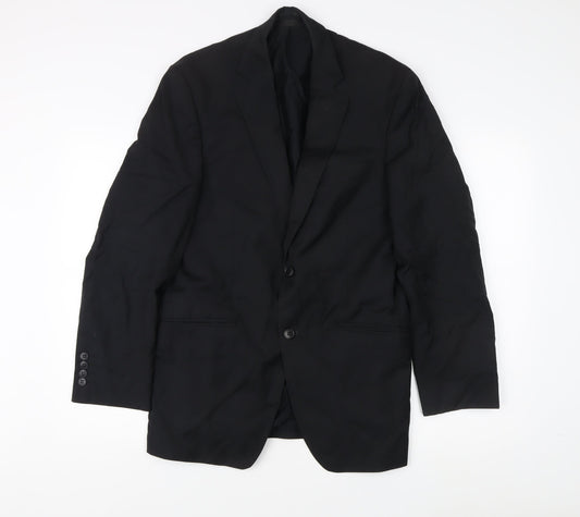 Marks and Spencer Black Wool Travel Blazer M