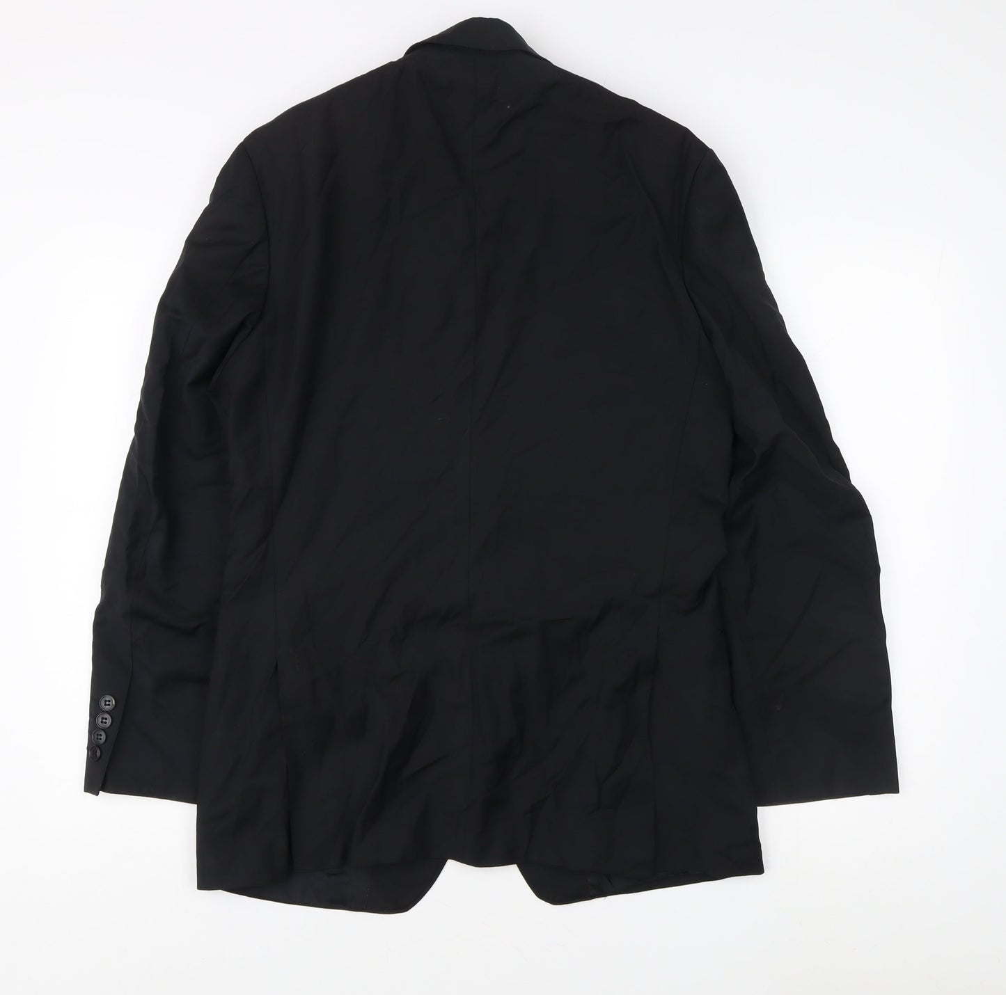Marks and Spencer Black Wool Travel Blazer M