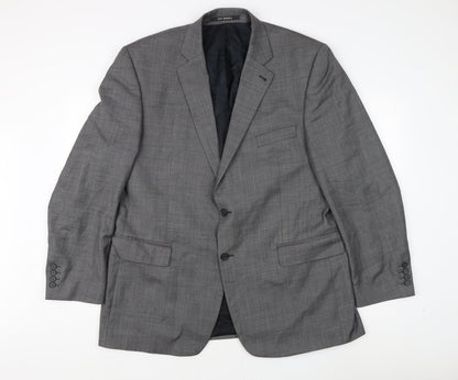 Mens UK Size 46 Jeff Banks Regular Grey Suit Jacket