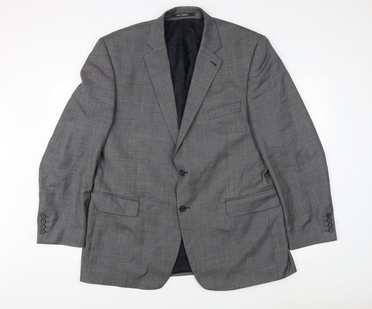 Mens UK Size 46 Jeff Banks Regular Grey Suit Jacket