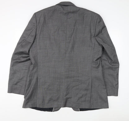 Mens UK Size 46 Jeff Banks Regular Grey Suit Jacket