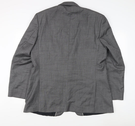 Mens UK Size 46 Jeff Banks Regular Grey Suit Jacket