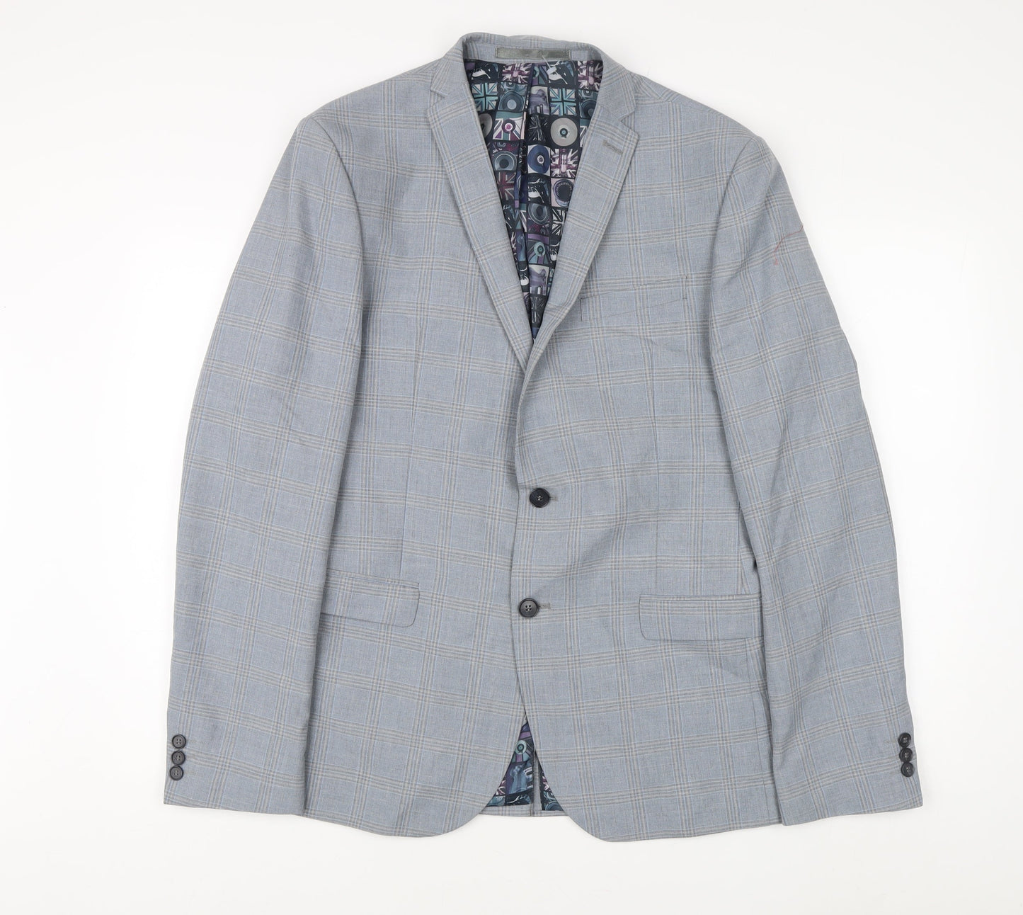 Mens UK Size 42 Ben Sherman Regular Grey Suit Jacket