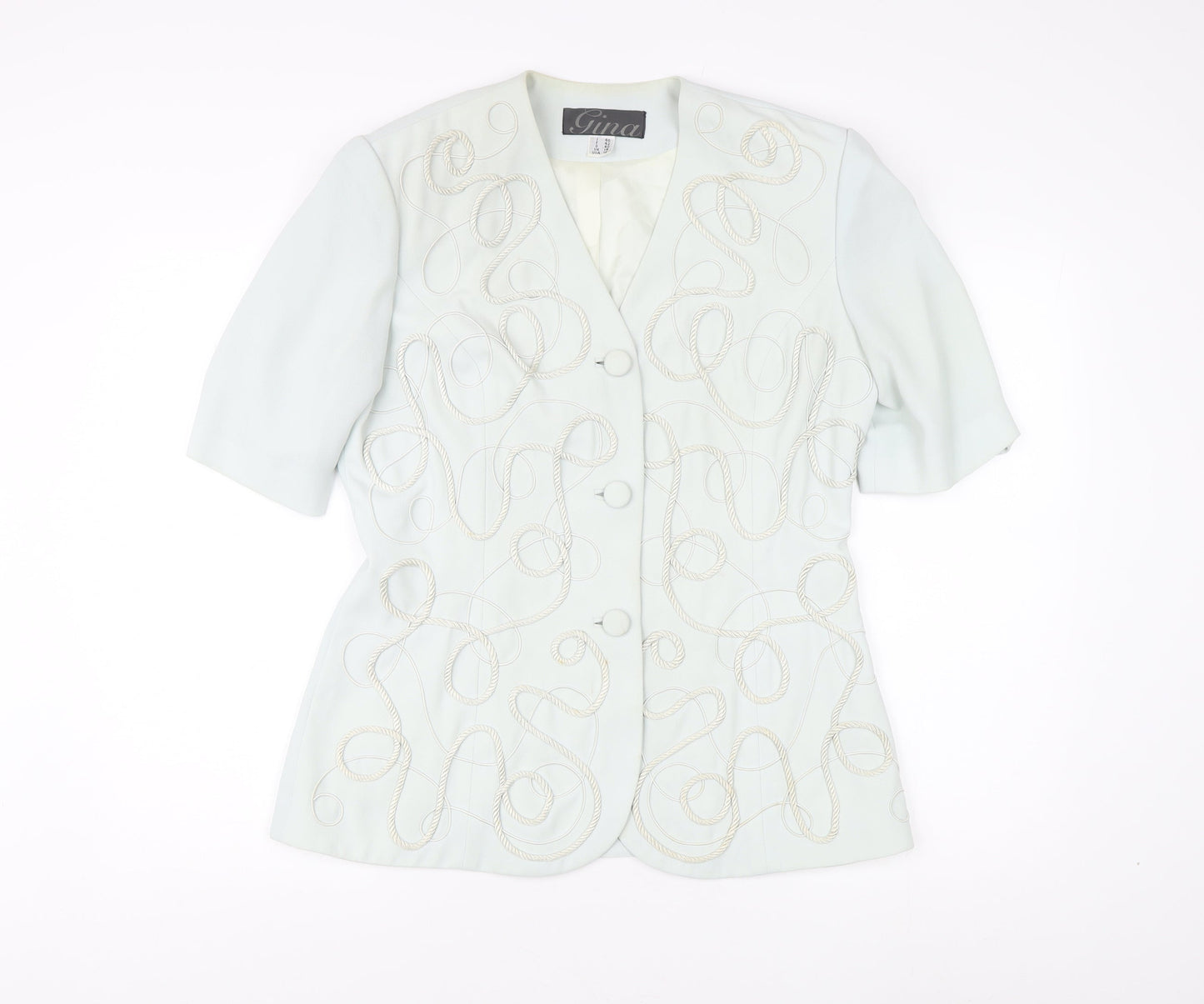 Womens UK Size 14 Gina  White Suit Jacket