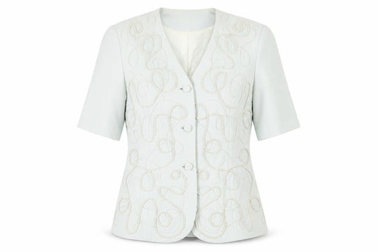 Womens UK Size 14 Gina  White Suit Jacket