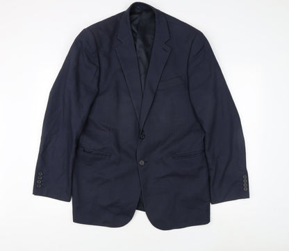 Mens UK Size 42 Classic Regular Blue Suit Jacket
