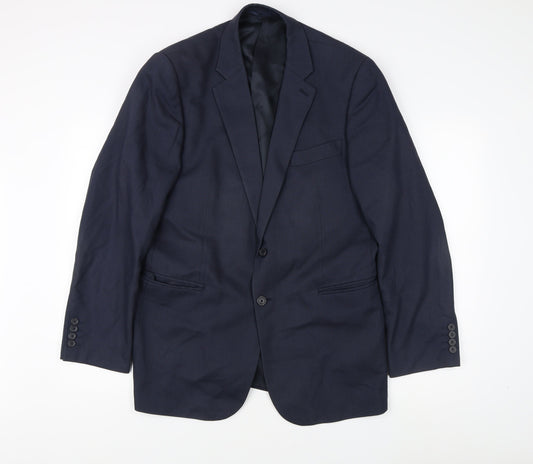 Mens UK Size 42 Classic Regular Blue Suit Jacket